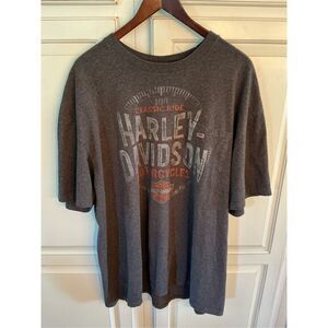 Harley Davidson Classic Ride Graphic Shirt Mt Cheaha Sz 2XL Gray